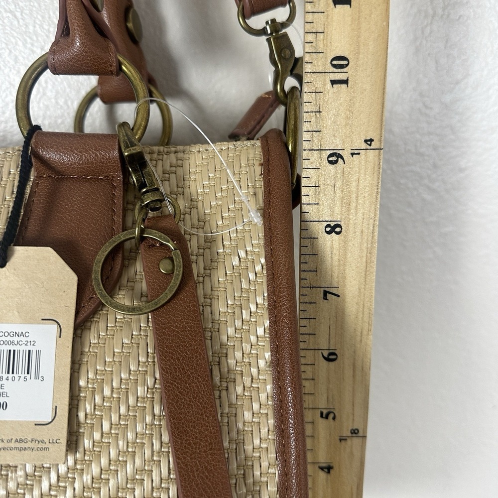 Frye and Co. Basket Cognac Satchel Tote Bag Purse Handle And Strap With Tags - Picture 6 of 11